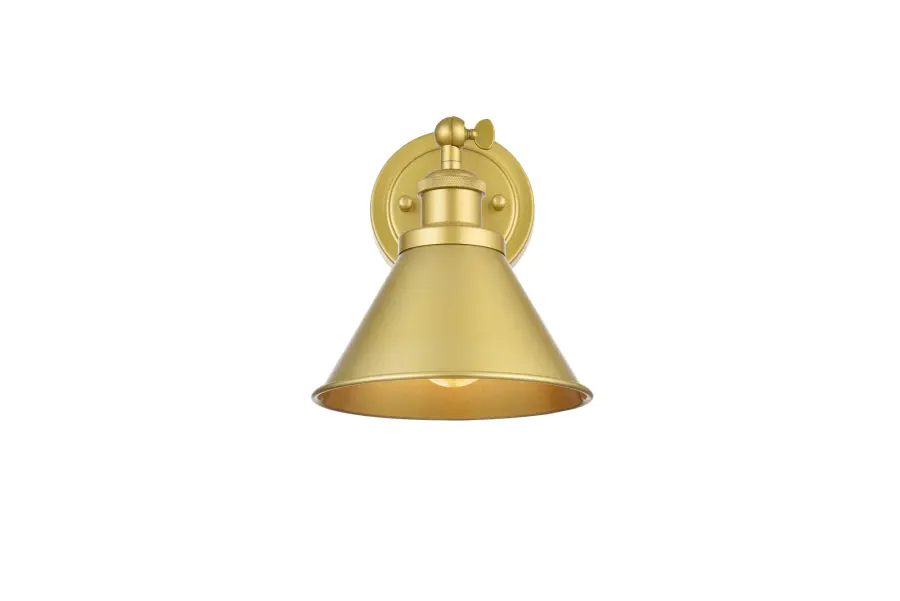 Bentley One Light Bath Sconce in Brass - Image 1
