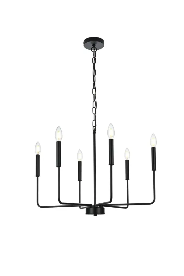 Dimensions
Chain/Rod Length: 59"
Length: 26"
Width: 26"
Height: 19"
Maximum Height: 80"
Wire Length: 79"
Specifications
Assembly Required: Yes
Bulb Included: No
#N/A
Crystal/Glass Color: Clear
Dimmable: Yes
Distressed Finish: N/A
Dry/Wet/Damp: Dry
ETL: yes
Finish (Color): Black
Fixture Material: Iron
Hanging Device: Chain
Hardware Finish: Black
Harware Material: Iron
Max/Nominal Watt: 240W
Number of Lights: 6
#N/A
Product Type: Pendants
Product Warranty: 1 year limited
Socket Type: E12
UL & ULC Standard: No
Voltage: 110V
Wattage/Bulb: 40W
Weight: 5
Wire Included: Yes
Shipment type: Small Parcel
US Shipping Cost: $13.00