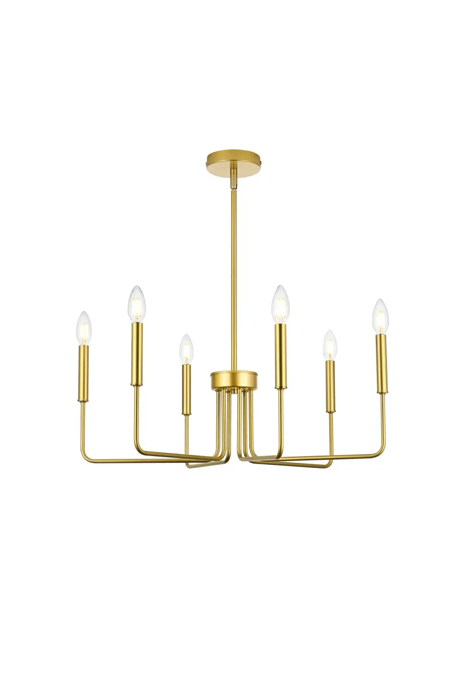 Willa 6-Light Pendant in Brass - Image 1
