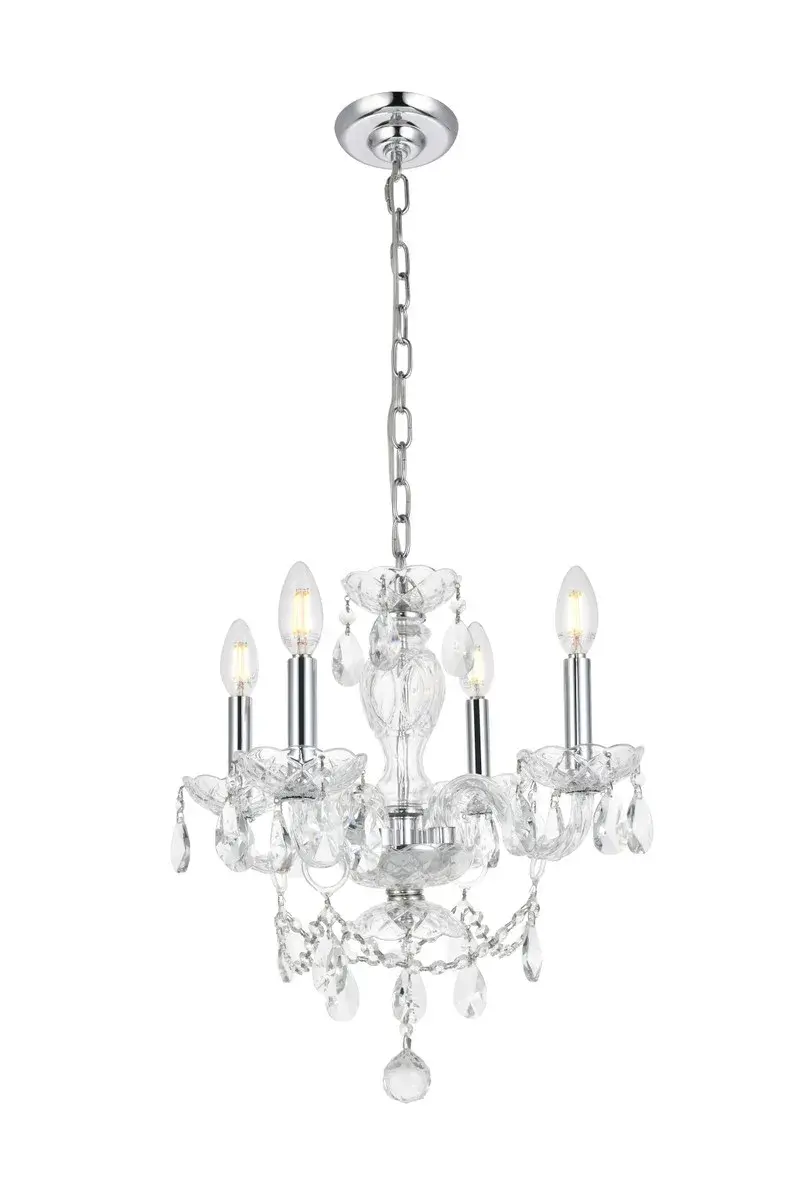 Elle Four Light Pendant in Chrome