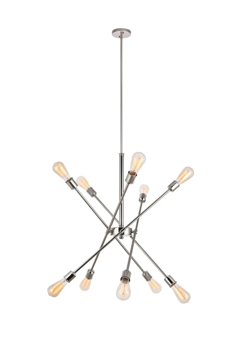 Axel Ten Light Pendant in Polished nickel