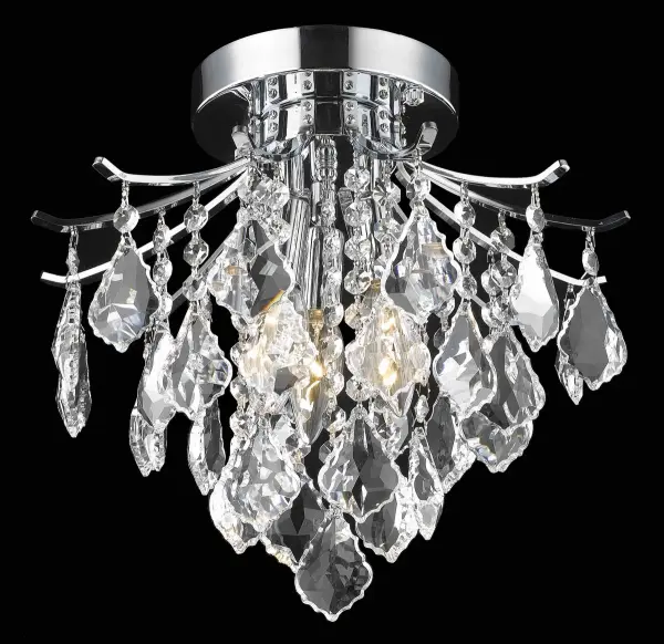 Amelia Three Light Flush Mount in Chrome
