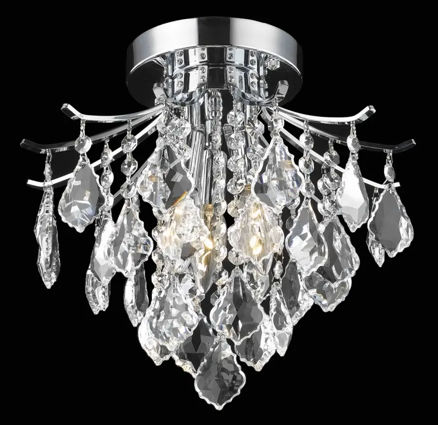 Amelia Three Light Flush Mount in Chrome