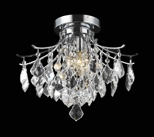 Amelia Three Light Flush Mount in Chrome