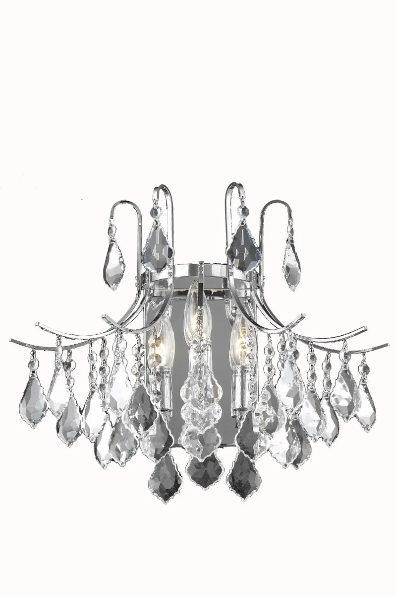 Amelia Three Light Wall Sconce in Chrome