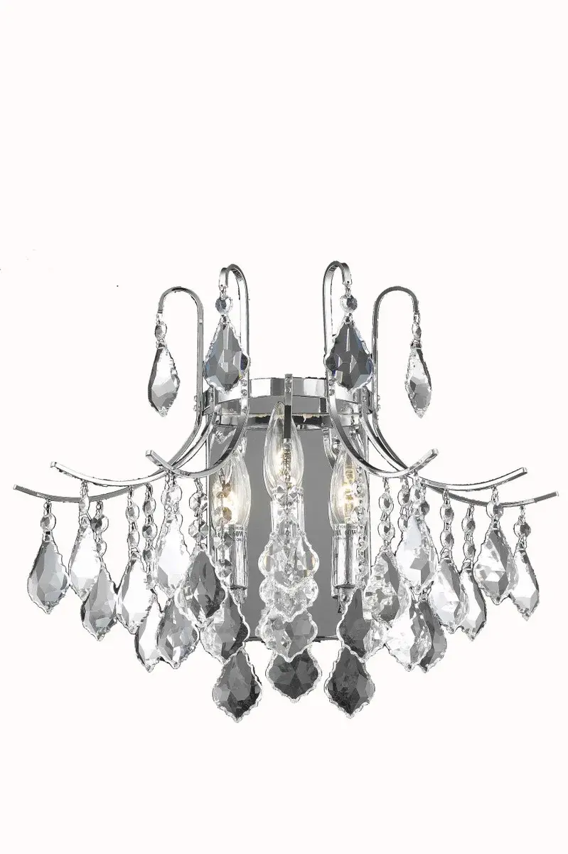 Amelia Three Light Wall Sconce in Chrome