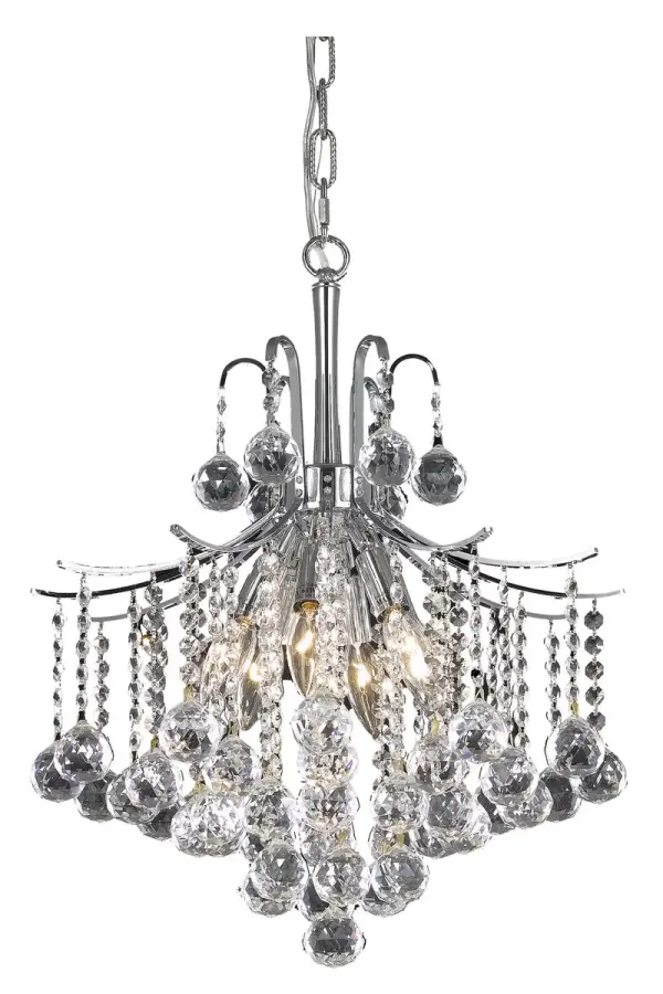 Amelia 6-Light Crystal Pendant in Chrome