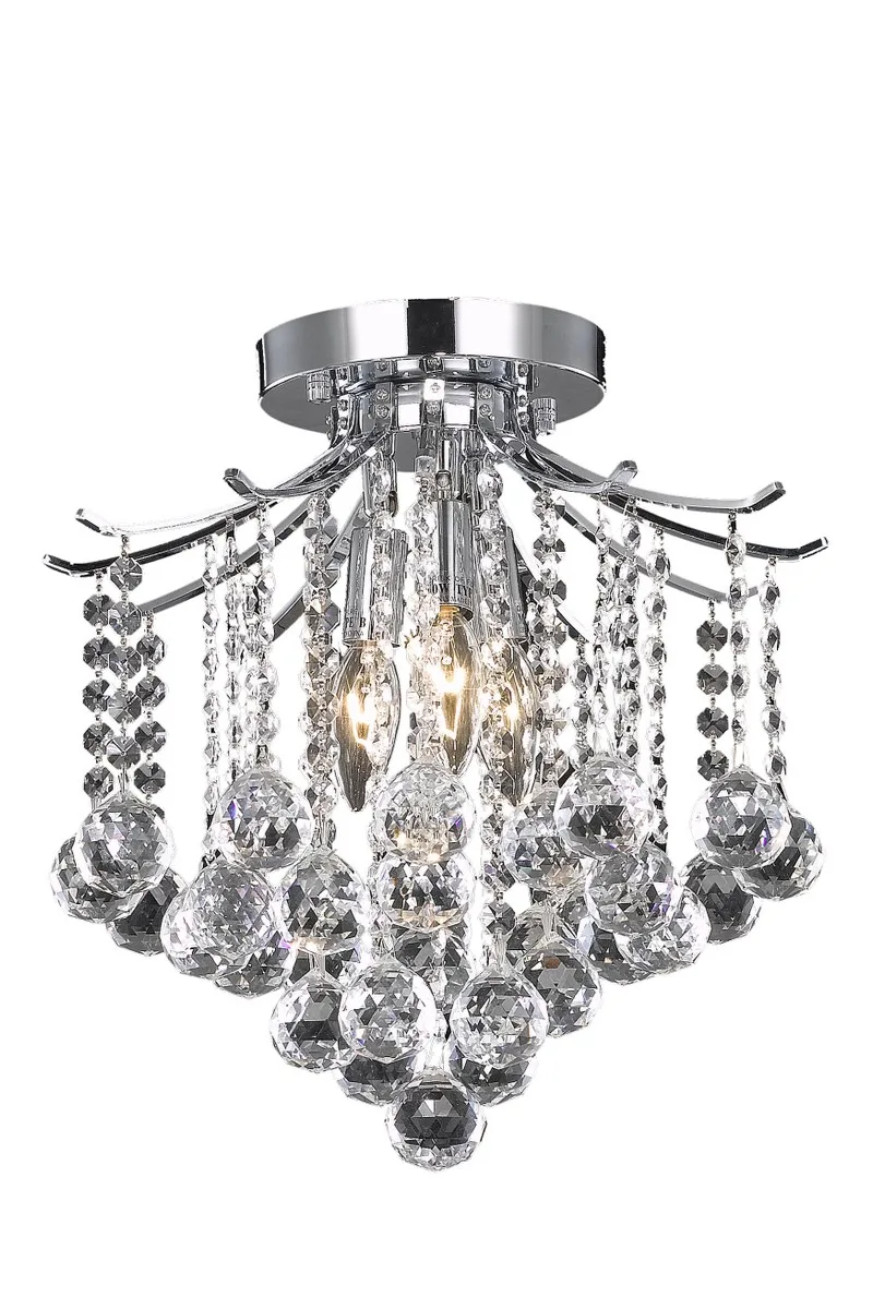 Amelia Three Light Flush Mount in Chrome