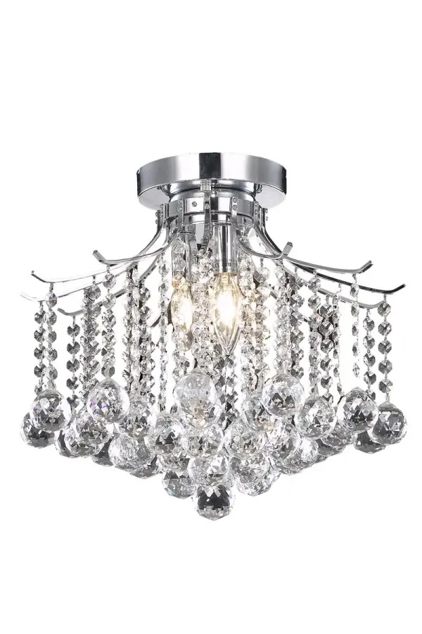 Amelia Three Light Flush Mount in Chrome