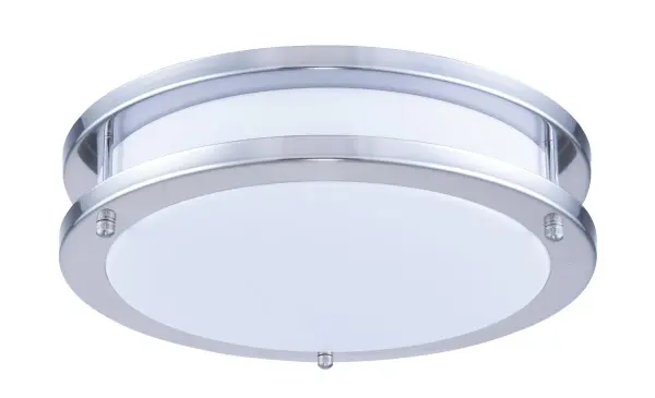 The led surface mount is designed with clean lines, sleek construction. The durable while acrylic shade offers even brillance with double metal powder coated Nickel ring details.The construction of the product provides easy installation. Collection: Daxter Rooms: Kitchen, laundry room, basement, closets, bathroom Finish: white and Nickel Width: 12.00" Height: 3.00" Length: 12.00" Weight: 1.50 lb Bulbs Included Maximum Wattage: 17.00 W Bulb Type: Module Bulb Base: Integrated Light Source: LED Light Output: 1300.00 lm Color Temperature: 3000 K CRI: 90 Dimmable Beam Spread: 120.00° Rated Average Life: 50000 Voltage: 120.00 V Material: Steel and Acrylic Country of Origin: China Safety Listing: ETL Safety Rating: Damp Title 20 Title 24 LED Manufacturer Warranty: 1 year limited
