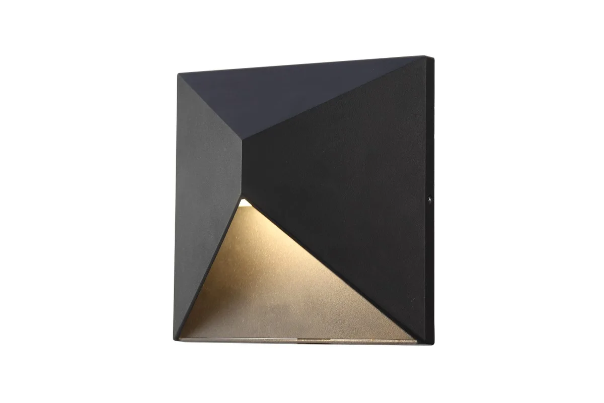 Olympos LED Outdoor Wall Lamp in black