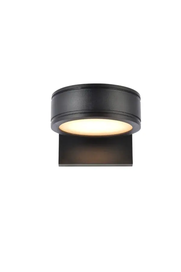 Minimalistic style and modern technology exudes in our Raine outdoor lighting Collection. The powder coated finish provides protection against the outdoor elements. Comes in two finishes in black and silver. Perfect for your front entryway, porch or balcony with these outdoor lights. Collection: Raine Rooms: outdoor Finish: black Width: 6.75" Height: 4.50" Length: 5.00" Weight: 2.00 lb Extension from Wall: 6.75" Wire: 8" Canopy: 4.5``x4.5``x0.79`` Bulbs Included Maximum Wattage: 8.00 W Bulb Type: LED Light Source: LED Light Output: 230.00 lm Color Temperature: 3000 K CRI: 80 Dimmable Beam Spread: 120.00° Rated Average Life: 50000 Voltage: 120.00 V Material: aluminum, iron, polycarbonate Country of Origin: China Safety Rating: Wet Title 20 LED Manufacturer Warranty: 1 year limited Spec Sheet