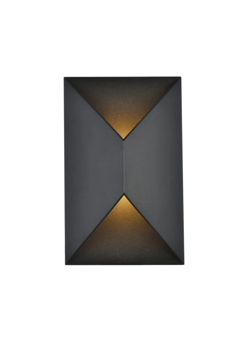 Raine LED Outdoor Wall Lamp in black