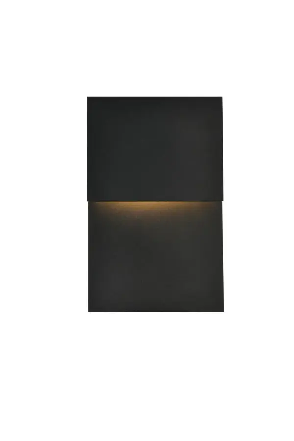 Minimalistic style and modern technology exudes in our Raine outdoor lighting Collection. The powder coated finish provides protection against the outdoor elements. Comes in two finishes in black and silver. Perfect for your front entryway, porch or balcony with these outdoor lights. Collection: Raine Rooms: outdoor Finish: black Width: 2.20" Height: 11.00" Length: 7.00" Weight: 6.00 lb Extension from Wall: 2.20" Wire: 8" Canopy: 9.5``x6.5``x1`` Bulbs Included Maximum Wattage: 8.00 W Bulb Type: LED Light Source: LED Light Output: 90.00 lm Color Temperature: 3000 K CRI: 80 Dimmable Beam Spread: 120.00° Rated Average Life: 50000 Voltage: 120.00 V Material: aluminum, iron, acrylic Country of Origin: China Safety Rating: Wet Title 20 LED Manufacturer Warranty: 1 year limited Spec Sheet