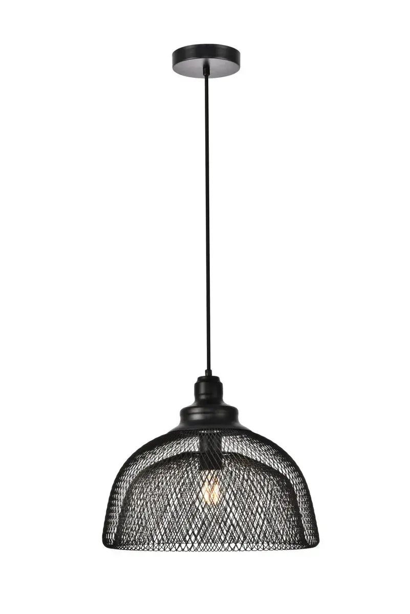 Warren One Light Pendant in Black