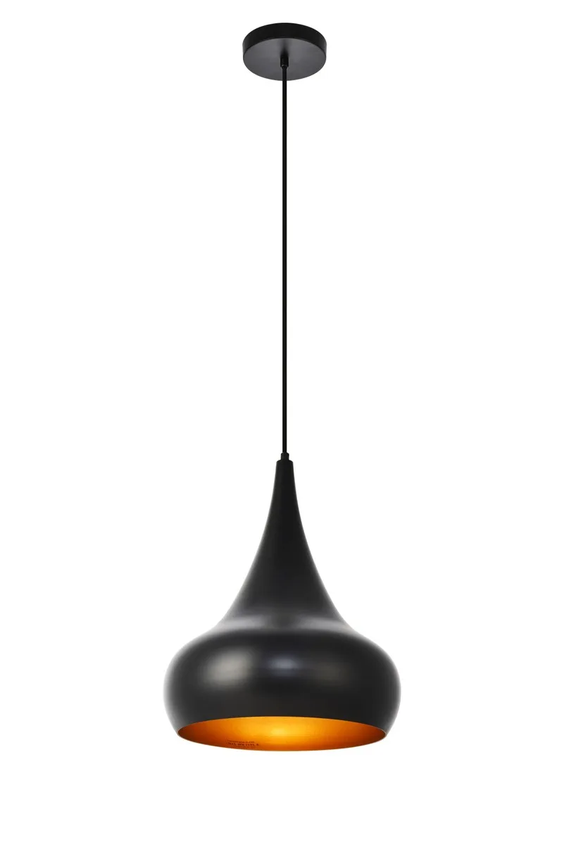 Circa One Light Pendant in Black