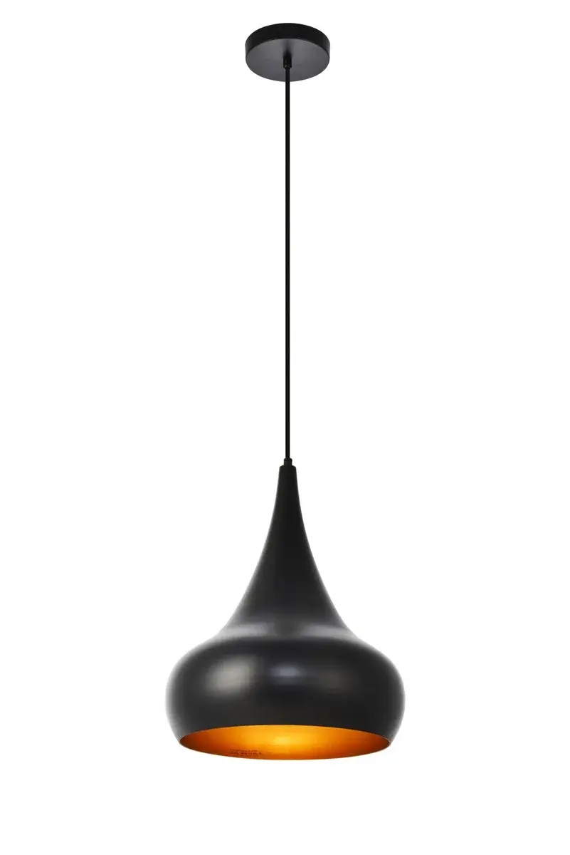 Circa One Light Pendant in Black