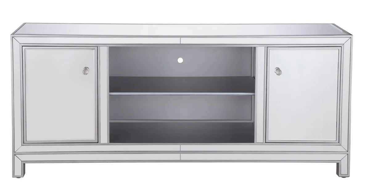 Modern TV Stand in Antique Silver