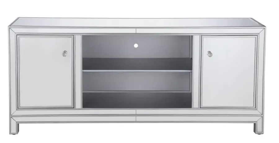 Modern TV Stand in Antique Silver