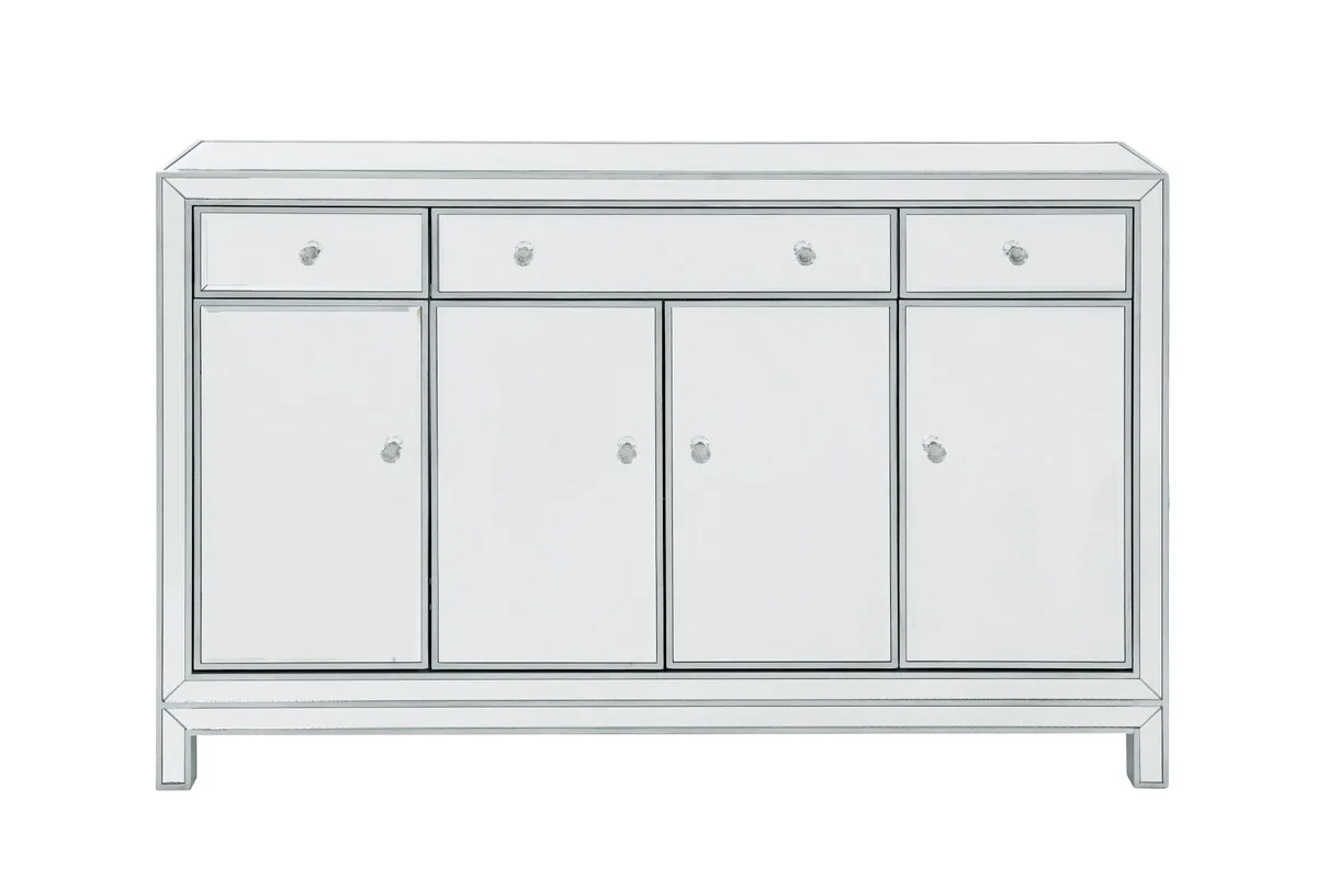 Reflexion Mirrored Cabinet in Antique Silver