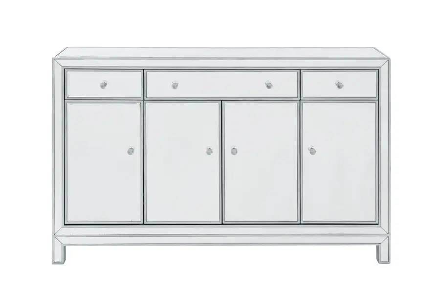 Reflexion Mirrored Cabinet in Antique Silver