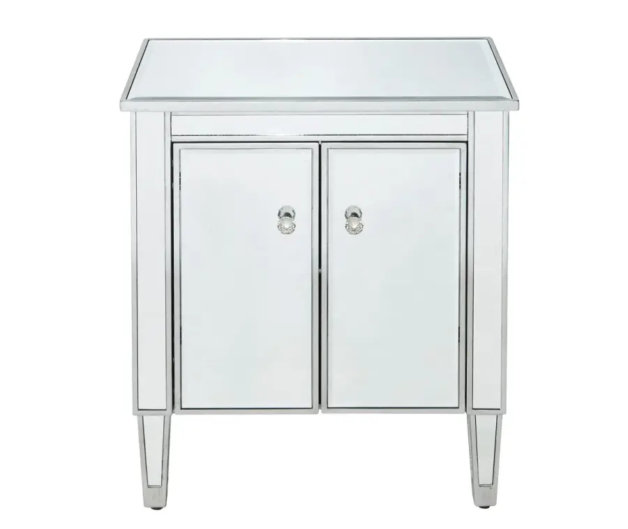 Reflexion Mirrored Cabinet in Antique Silver