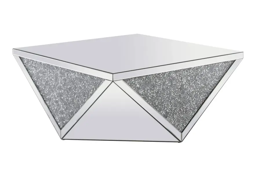 Modern Polygon Coffee Table with Crystal Accents