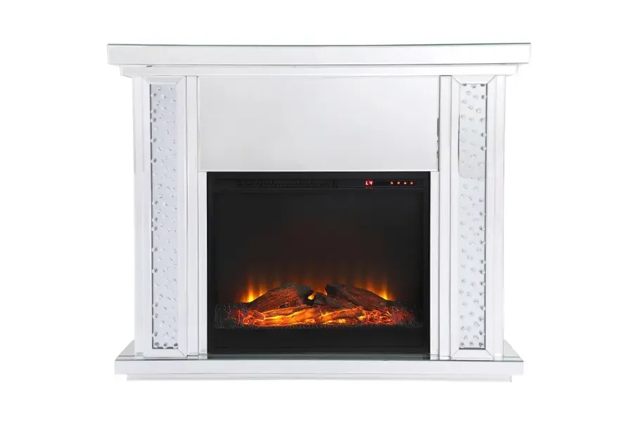 Modern Mantle with Fireplace in Clear