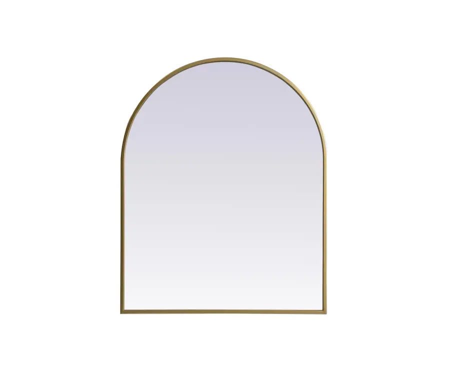 Ayra Round Arch Mirror in Brass - Image 1