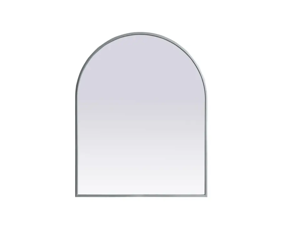 Ayra 24" x 30" Arched Wall Mirror in Silver - Image 1