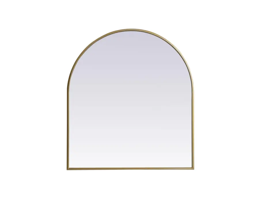 Ayra Round Arch Mirror in Brass - Image 1