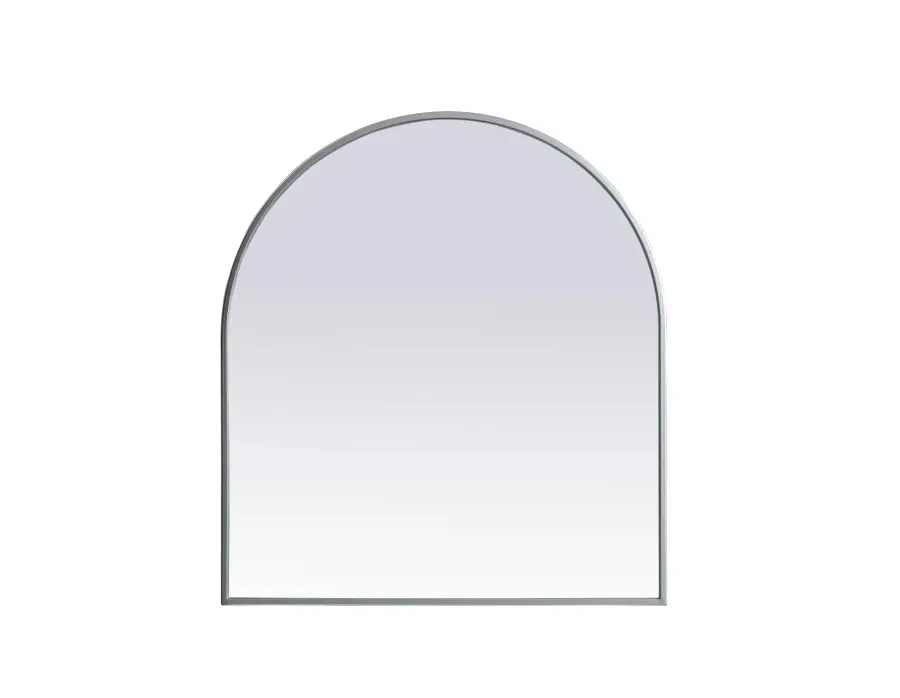 Ayra Round Arch Mirror in Silver - Image 1