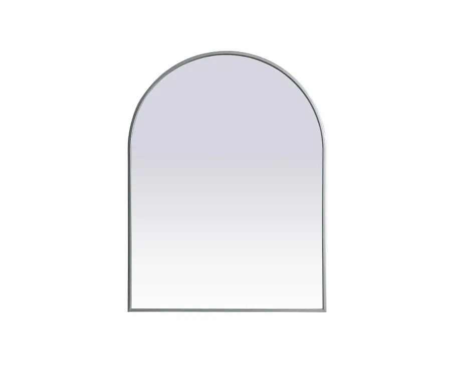 Ayra 27" x 36" Arched Wall Mirror in Silver - Image 1