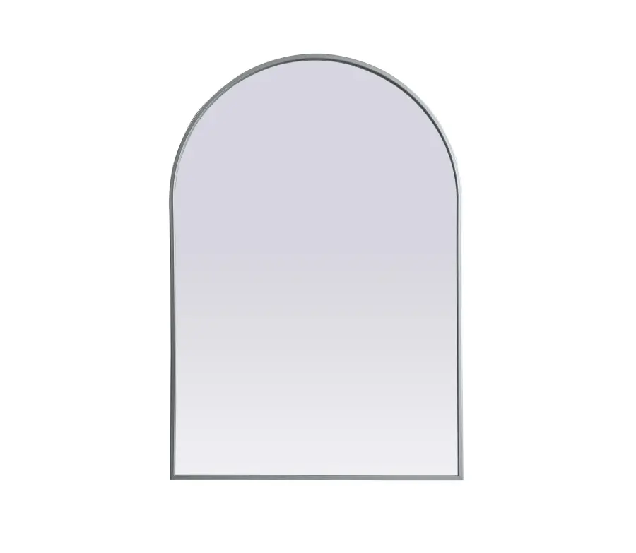 Ayra 27" x 40" Arched Wall Mirror in Silver - Image 1