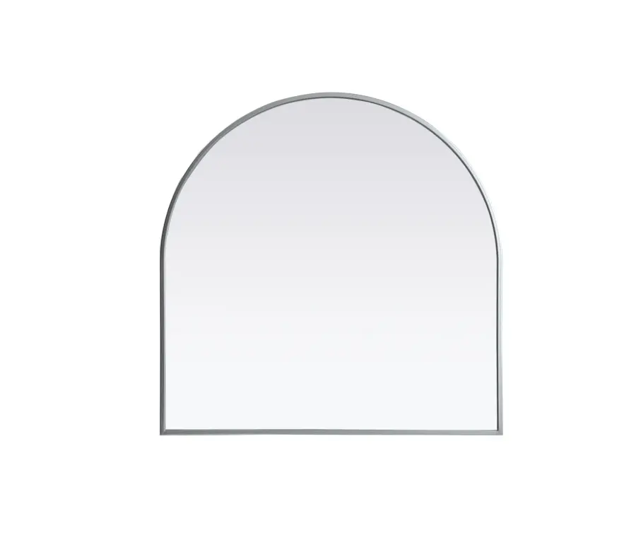 Ayra Round Wall Mirror in Silver - Image 1