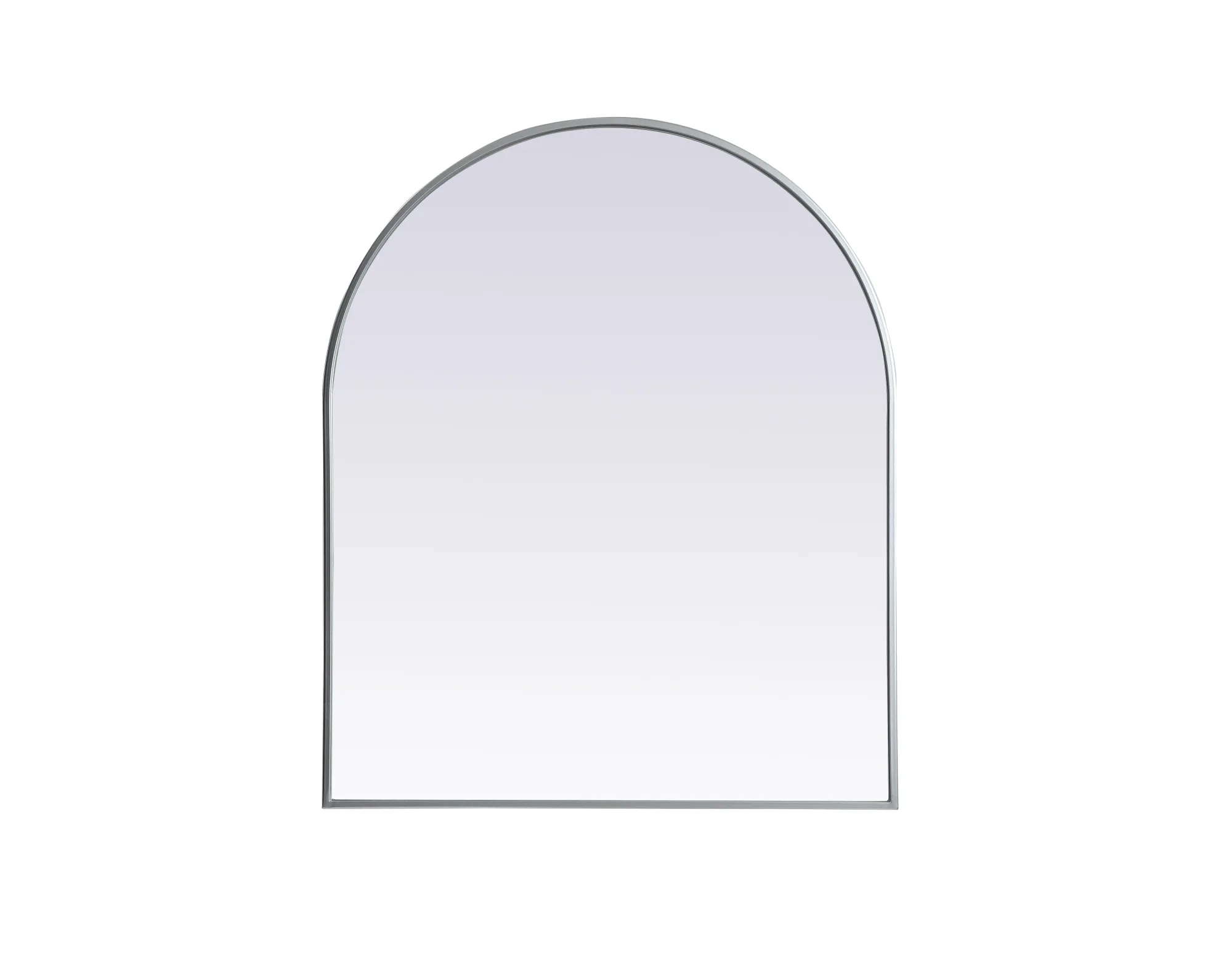 Ayra 30" Round Arch Mirror in Silver