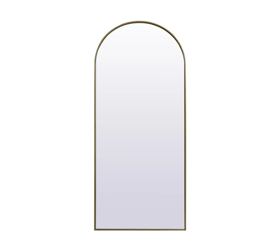 Ayra Arched Floor Mirror in Brass - Image 1