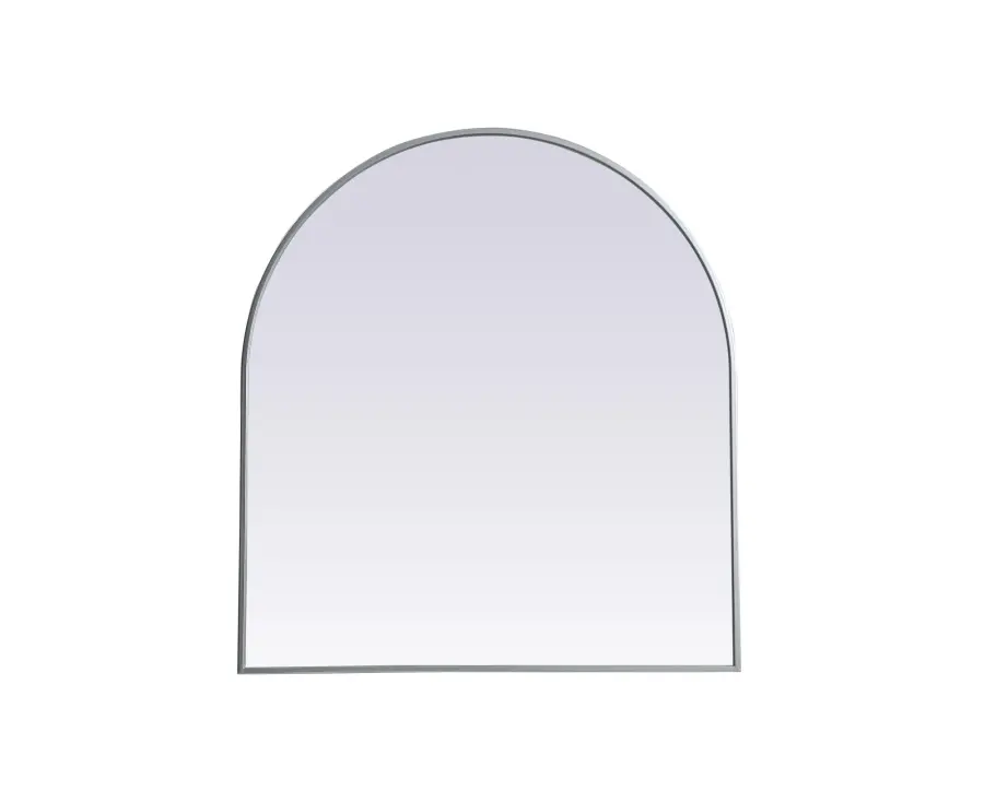 Ayra Round Arch Mirror in Silver - Image 1
