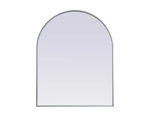 Instantly open up any space in your home with this minimalist wall-mounted mirror. Crafted of metal, this mirror strikes a round silhouette. Its slender, clean-lined frame sports a classic finish, while the glass mirror within features a flat, for a brilliant reflection, letting the light bounce off to expand your space. Designed in an arch shape, this metal-frame mirror showcases in the three available satin finishes in black, brass, or silver. Mount this work of art in any room of your choice for added visual impact. Collection: Ayra Finish: Silver Width: 33.00" Height: 42.00" Length: 42.00" Weight: 24.00 lb Material: iron and MDF Country of Origin: China Manufacturer Warranty: 1 year limited