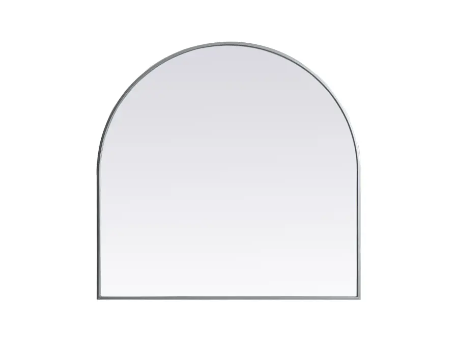 Ayra 36" Round Wall Mirror in Silver - Image 1