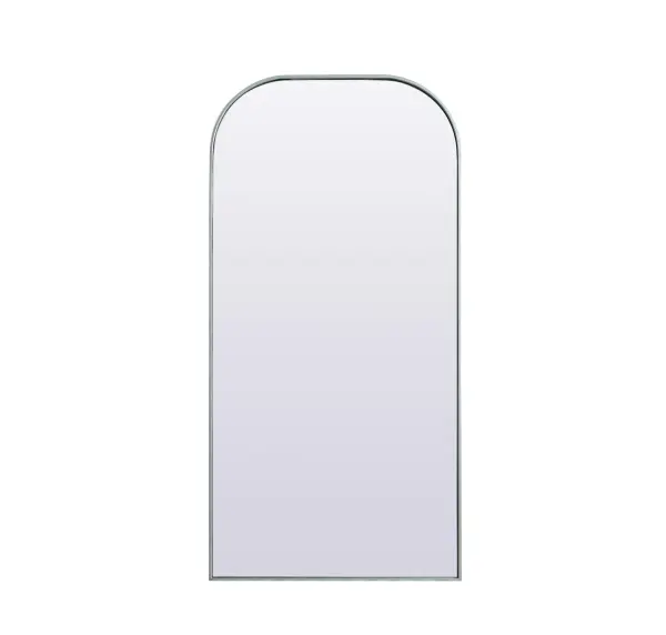 Elongated and modern, its curved profile looks great as a leaning mirror or a hanging mirror by a door. This ultra thin full-length mirror makes a practical addition to any room. Set in an iron frame, this sturdy mirror complements any room. Whether you want to create an illusion of extra space or use it as a functional accent, this mirror will make a big statement over your wall. Comes in three satin finishes in black, brass, or silver. Collection: Blaire Finish: Silver Width: 32.00" Height: 66.00" Length: 66.00" Weight: 39.00 lb Material: iron and MDF Country of Origin: China Manufacturer Warranty: 1 year limited