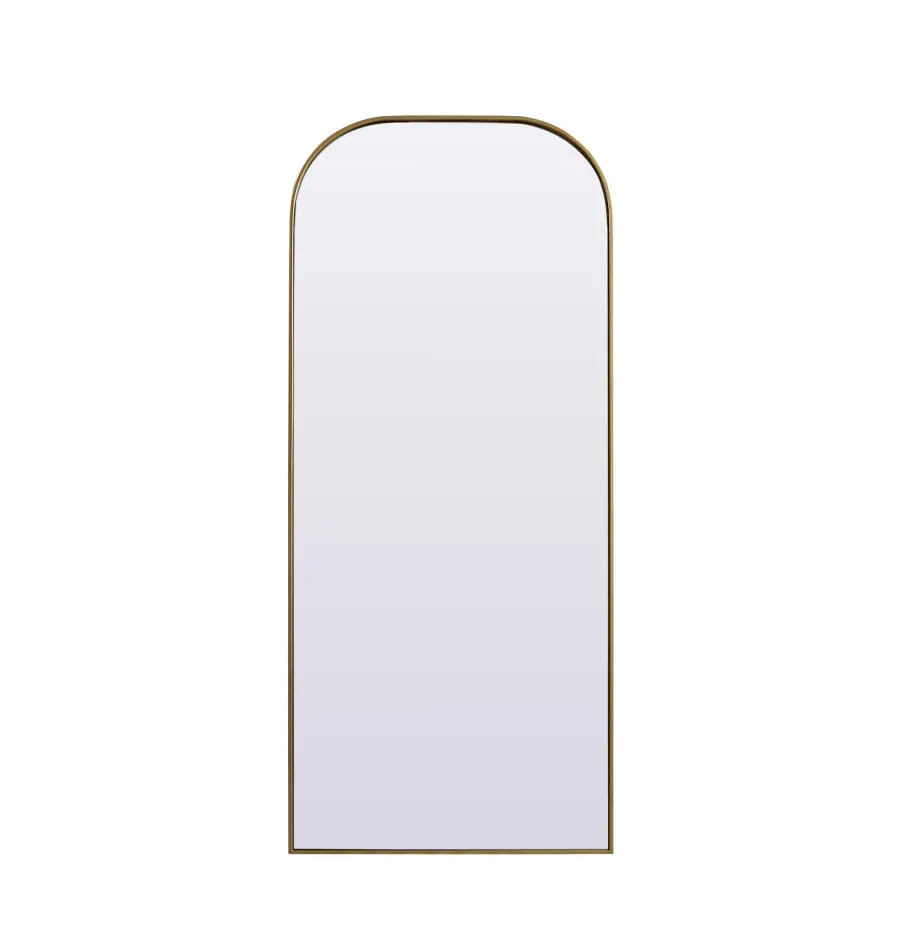 Blaire 32" x 76" Arched Mirror in Brass - Image 1