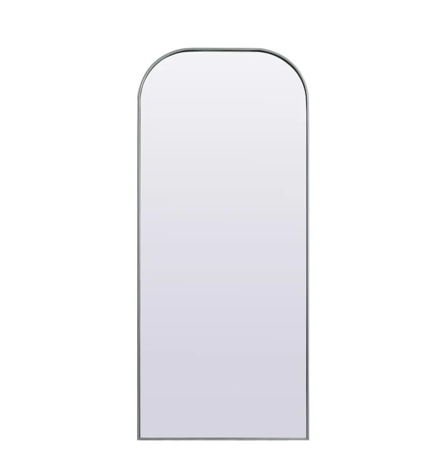 Blaire 32" x 76" Arched Mirror in Silver - Image 1