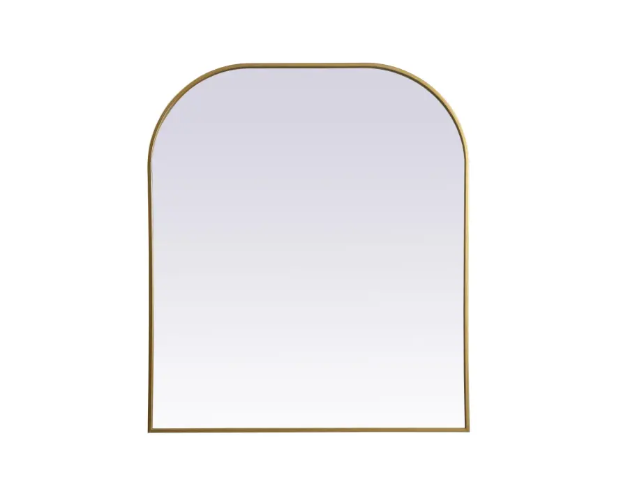 Blaire 36x42 Arched Mirror in Brass - Image 1