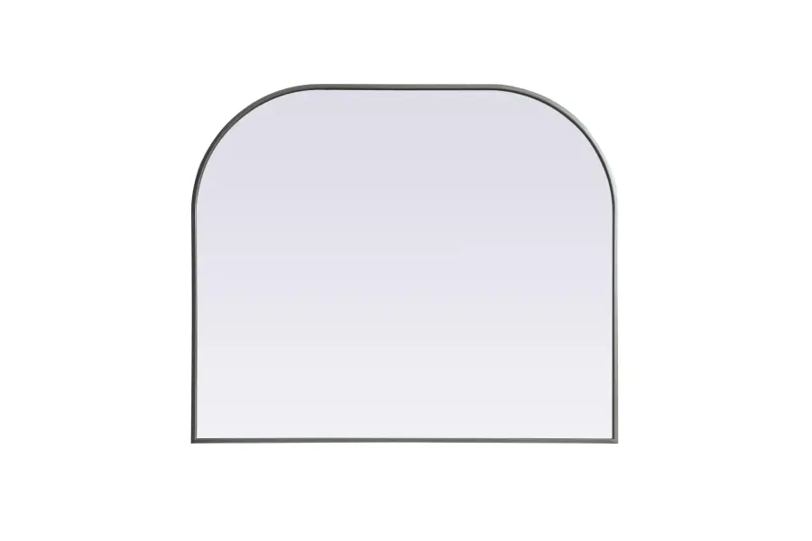 Blaire 40" x 34" Arched Mirror in Silver - Image 1