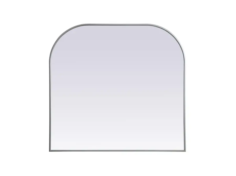 Blaire 40" x 38" Arched Mirror in Silver - Image 1