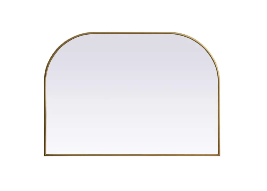 Blaire 42" x 30" Arched Mirror in Brass - Image 1