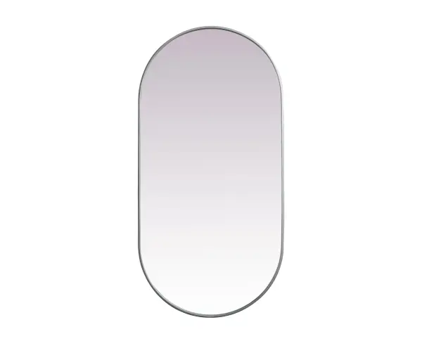 Instantly open up any space in your home with this minimalist wall-mounted mirror. Crafted of metal, this mirror strikes a pill-shaped silhouette. Its slender, clean-lined frame sports a classic finish, while the glass mirror within features a flat, for a brilliant reflection, letting the light bounce off to expand your space. Designed in a pill shape, this metal-frame mirror showcases in the three available satin finishes in black, brass, or silver. Mount this work of art in any room of your choice for added visual impact. Collection: Asha Rooms: living room, entryway, bathroom, office Finish: Silver Width: 1.00" Height: 60.00" Length: 30.00" Weight: 31.00 lb Material: iron and MDF Country of Origin: China Manufacturer Warranty: 1 year limited