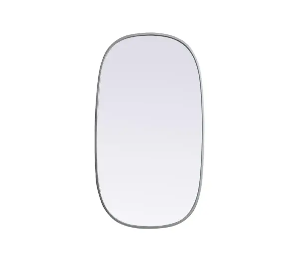 Crafted of metal, this mirror strikes a rounded corner silhouette. Instantly open up any space in your home with this minimalist wall-mounted mirror. Its slender, clean-lined frame sports a classic finish, while the glass mirror within features a flat, for a brilliant reflection, letting the light bounce off to expand your space. Designed in an oblong shape, this metal-frame mirror showcases in the three available satin finishes in black, brass, or silver. Mount this work of art in any room of your choice for added visual impact. Collection: Brynn Finish: Silver Width: 20.00" Height: 36.00" Length: 36.00" Weight: 13.00 lb Material: iron and MDF Country of Origin: China Manufacturer Warranty: 1 year limited