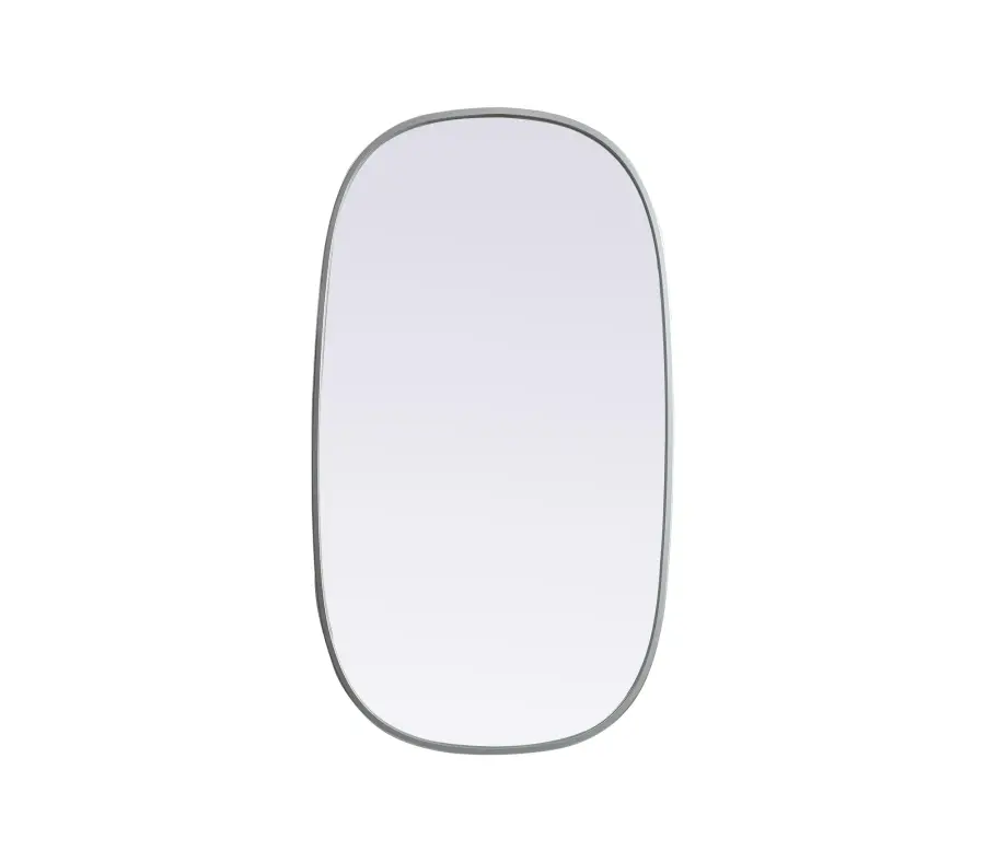 Brynn 20" x 36" Rounded Corner Wall Mirror in Silver - Image 1